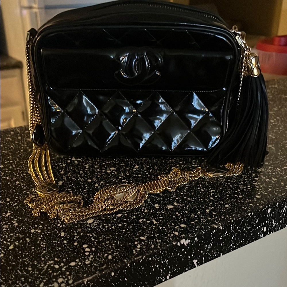 Chanel Black Patent Leather Bags
